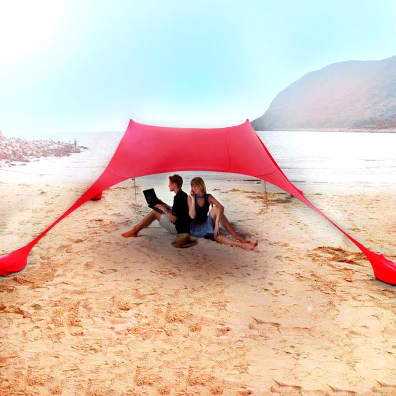 Large Beach Shades Tent Portable Family Sun Shelter UPF50+ UV Canopy for Outdoor Beach Camping Relax Accessory