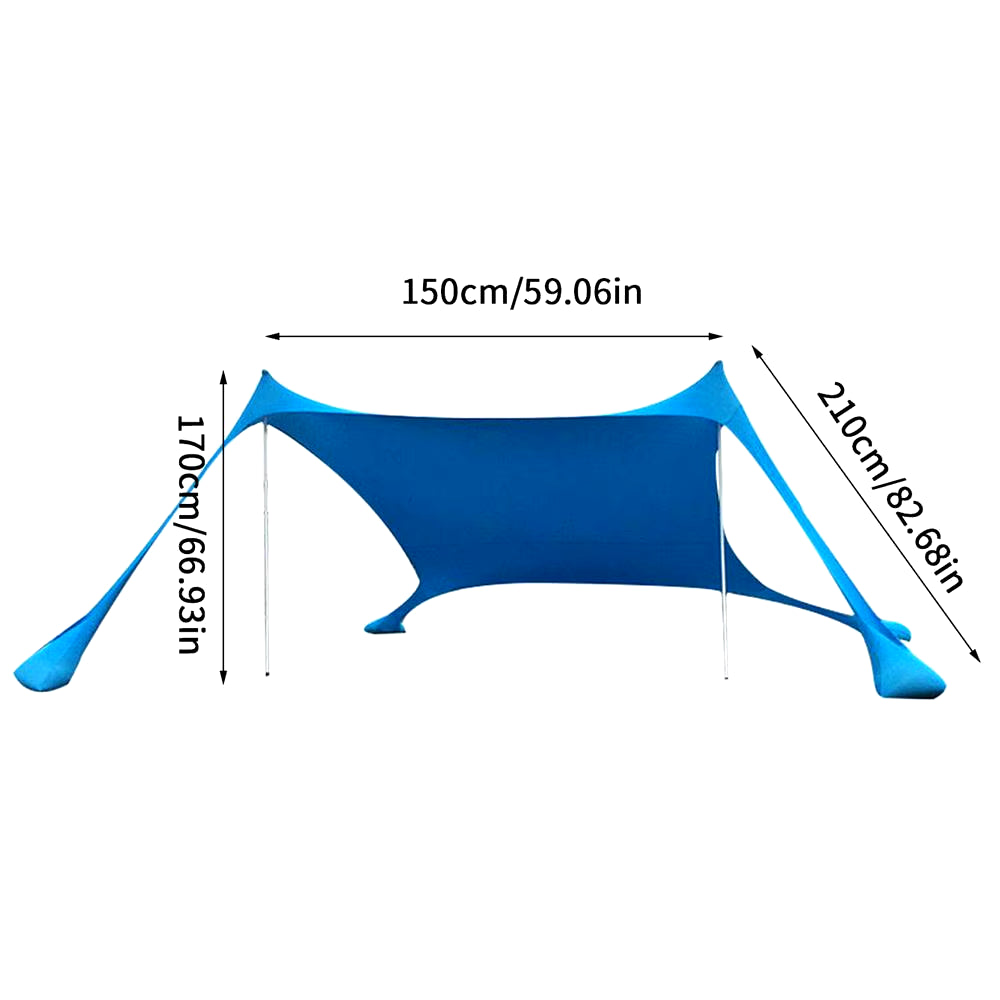 Large Beach Shades Tent Portable Family Sun Shelter UPF50+ UV Canopy for Outdoor Beach Camping Relax Accessory