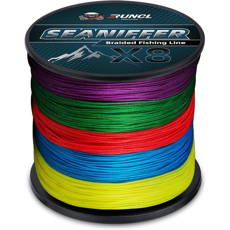 RUNCL Braided Fishing Line X8, Pro-Grade PE for Fresh/Saltwater, Abrasion-Resistant, 328/546/1093 Yards, 10000 Fishing Line Pro Grade