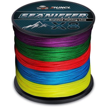 RUNCL Braided Fishing Line X8, Pro-Grade PE for Fresh/Saltwater, Abrasion-Resistant, 328/546/1093 Yards, 10000 Fishing Line Pro Grade